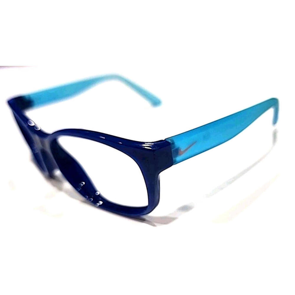 Nike EV0886 464 No Lenses Small Boys Blue Square Sunglasses Frame Only